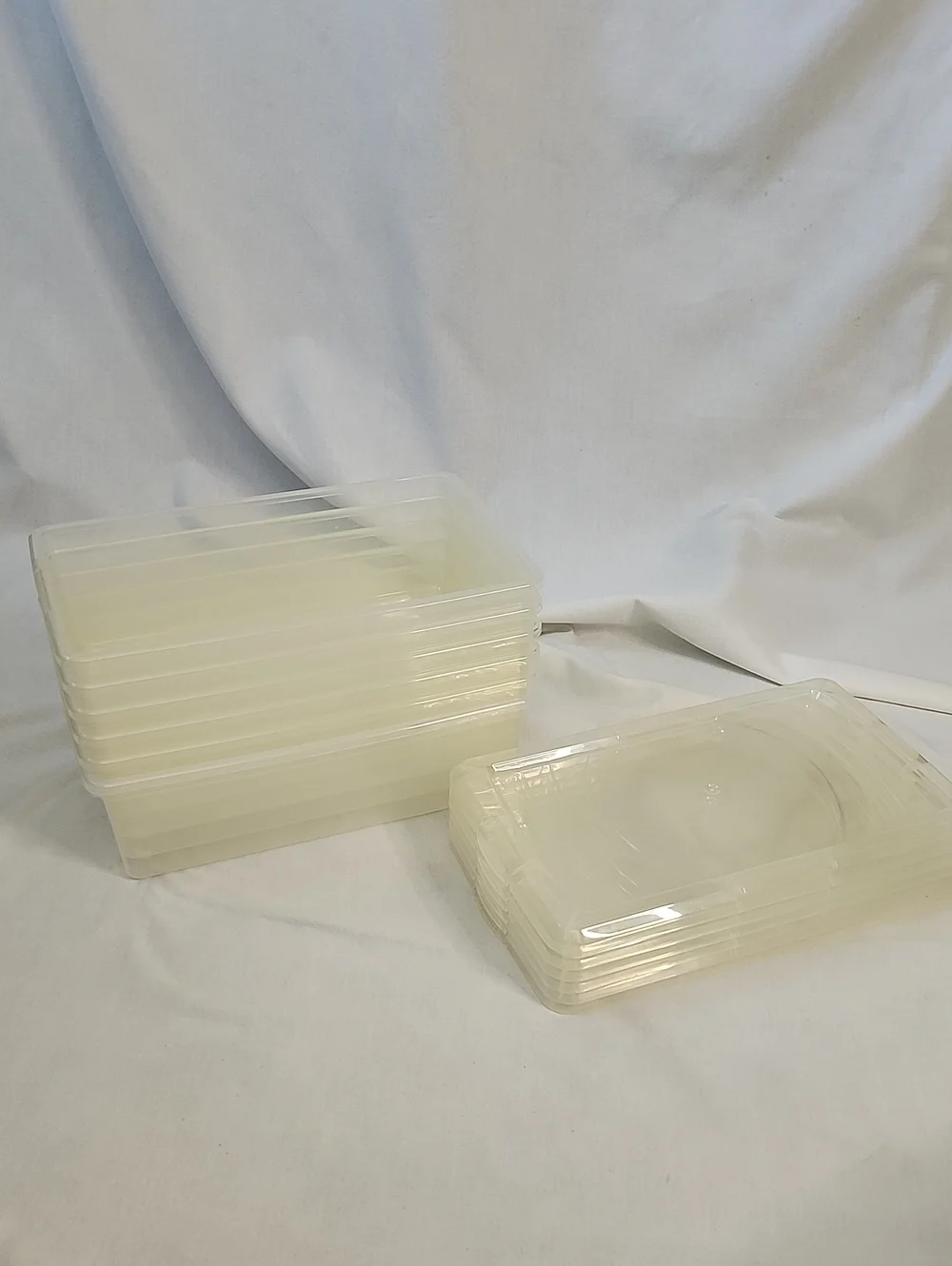 Clear Plastic Storage Containers - Set of Stackable Lids